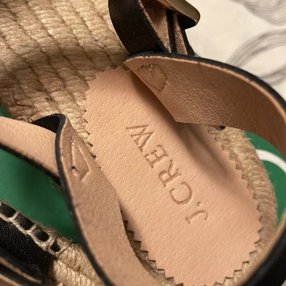 J.Crew Made-in-Spain ankle-strap espadrilles in leather BT392